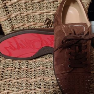 COPY - Red Bottom. Spikes Sneakers, Brown, Size 45, Worn Once,No Box